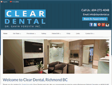 Tablet Screenshot of cleardental.ca